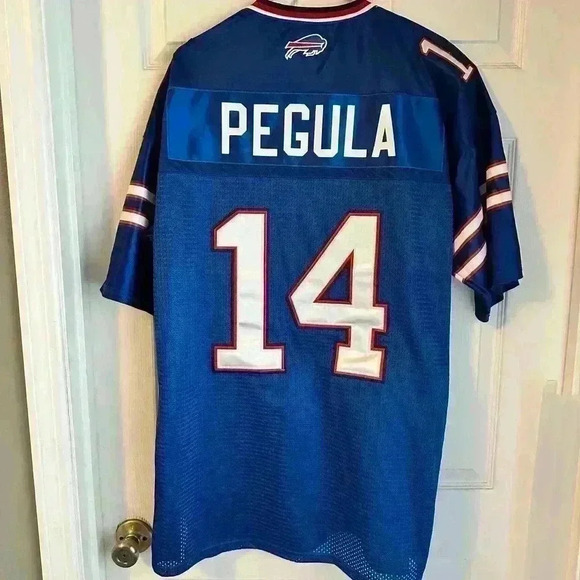 Buffalo Bills NFL Football Reebok Jersey Size 54 Number 14 Pegula - Picture 6 of 13